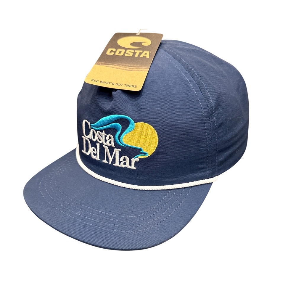 Costa Del Mar Founders‎ Logo Hat Mens OSFA  Snapback Blue Rope New